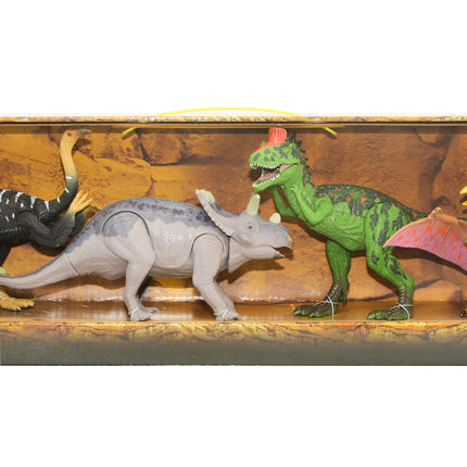 Caja Larga de Dinosaurio de 9" con 6 Piezas A