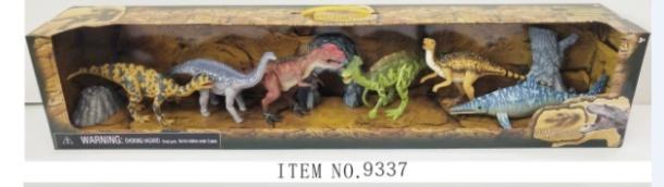 9" Dinosaur 6-Piece Long Box B