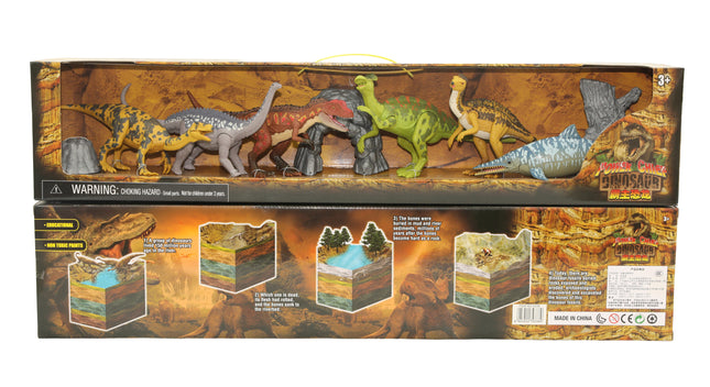 9" Dinosaur 6-Piece Long Box B
