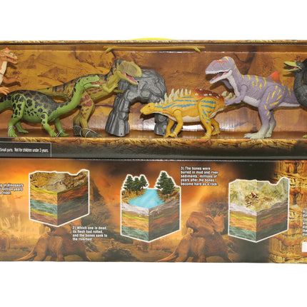 Dinosaurio de 9" Caja Larga de 6 Piezas