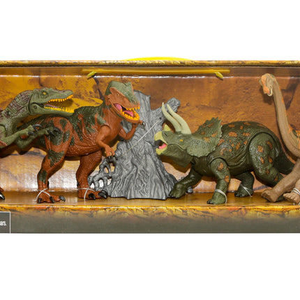 Caja larga de 6 piezas de dinosaurios de 9" D