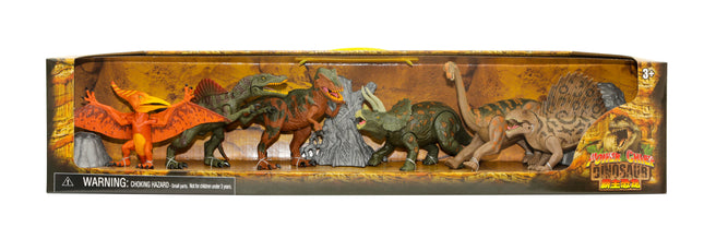 9" Dinosaur 6-Piece Long Box D