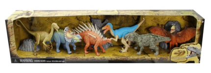 Caja larga de 6 piezas de dinosaurios de 9" D